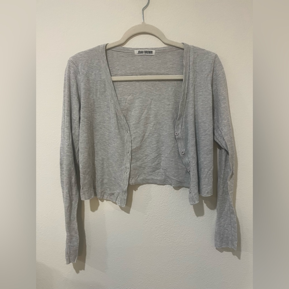 Joah Brown Ribbed Cardigan and Cami - Picture 5 of 8